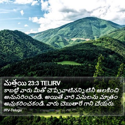 మత్తయి 23:3 TELIRV Bible Verse Image