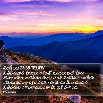 మత్తయి 23:35 TELIRV Bible Verse Image
