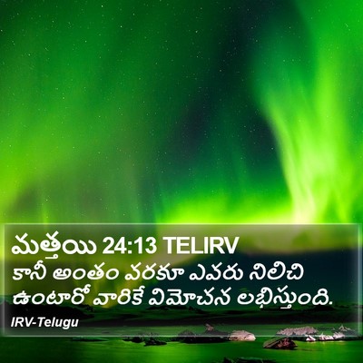 మత్తయి 24:13 TELIRV Bible Verse Image