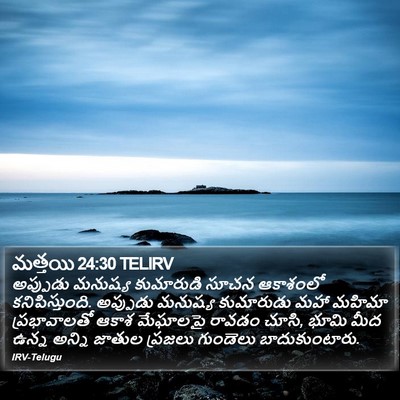 మత్తయి 24:30 TELIRV Bible Verse Image