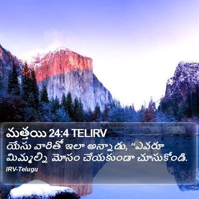 మత్తయి 24:4 TELIRV Bible Verse Image
