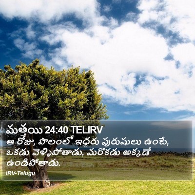 మత్తయి 24:40 TELIRV Bible Verse Image