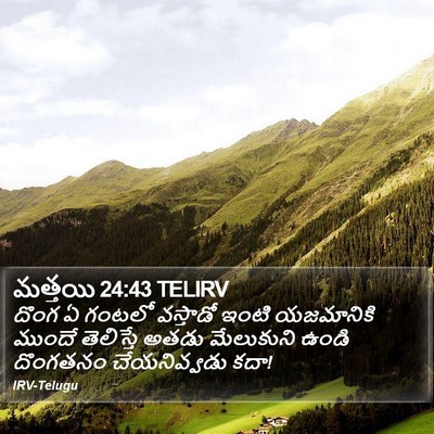 మత్తయి 24:43 TELIRV Bible Verse Image