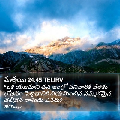 మత్తయి 24:45 TELIRV Bible Verse Image