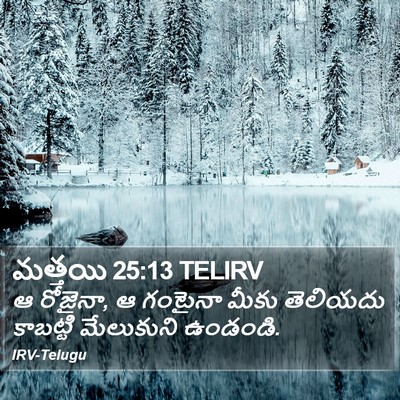మత్తయి 25:13 TELIRV Bible Verse Image