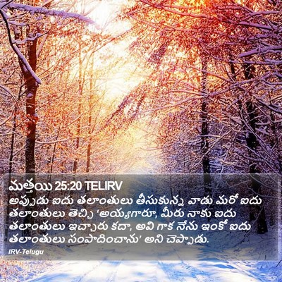 మత్తయి 25:20 TELIRV Bible Verse Image