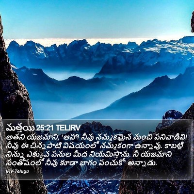 మత్తయి 25:21 TELIRV Bible Verse Image