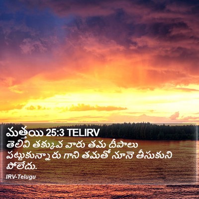 మత్తయి 25:3 TELIRV Bible Verse Image