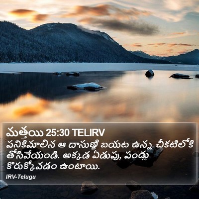 మత్తయి 25:30 TELIRV Bible Verse Image
