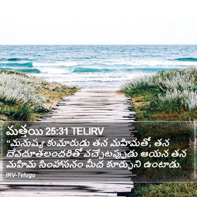 మత్తయి 25:31 TELIRV Bible Verse Image