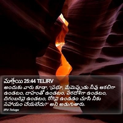 మత్తయి 25:44 TELIRV Bible Verse Image
