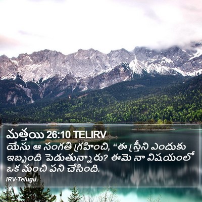 మత్తయి 26:10 TELIRV Bible Verse Image