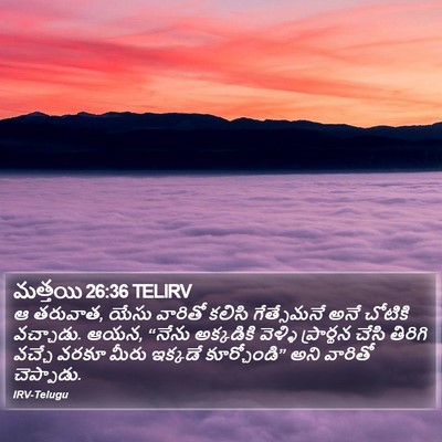 మత్తయి 26:36 TELIRV Bible Verse Image