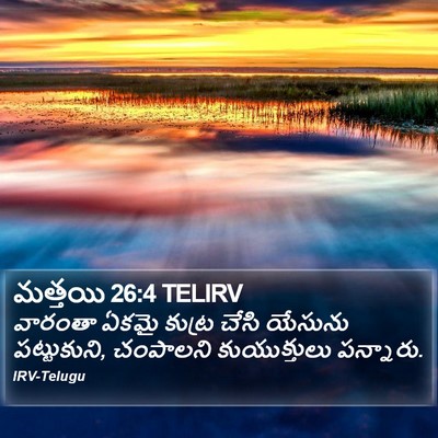 మత్తయి 26:4 TELIRV Bible Verse Image
