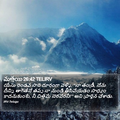 మత్తయి 26:42 TELIRV Bible Verse Image