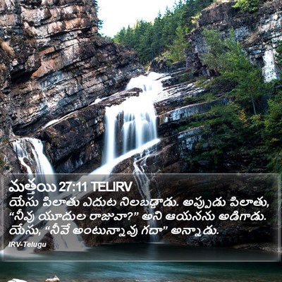 మత్తయి 27:11 TELIRV Bible Verse Image