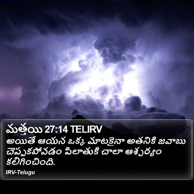 మత్తయి 27:14 TELIRV Bible Verse Image