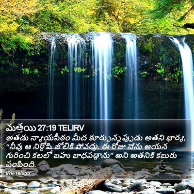 మత్తయి 27:19 TELIRV Bible Verse Image