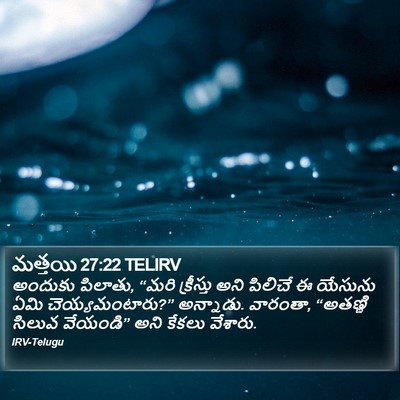 మత్తయి 27:22 TELIRV Bible Verse Image