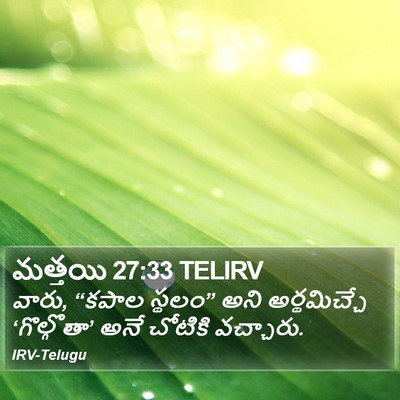 మత్తయి 27:33 TELIRV Bible Verse Image
