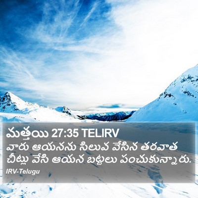 మత్తయి 27:35 TELIRV Bible Verse Image