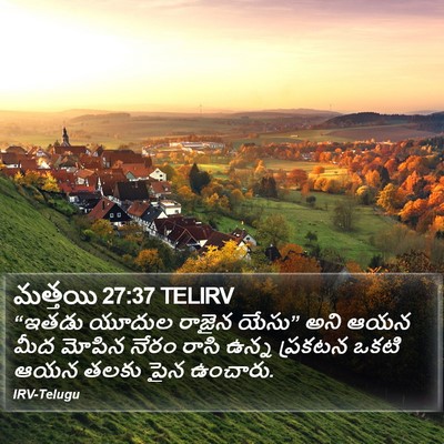 మత్తయి 27:37 TELIRV Bible Verse Image