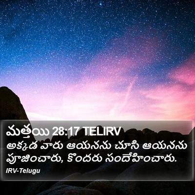 మత్తయి 28:17 TELIRV Bible Verse Image