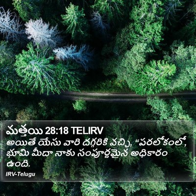 మత్తయి 28:18 TELIRV Bible Verse Image