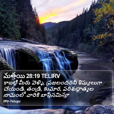 మత్తయి 28:19 TELIRV Bible Verse Image