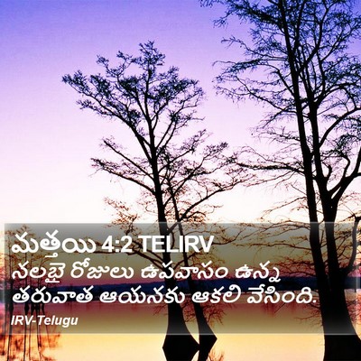 మత్తయి 4:2 TELIRV Bible Verse Image