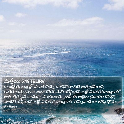 మత్తయి 5:19 TELIRV Bible Verse Image