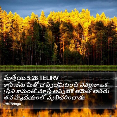 మత్తయి 5:28 TELIRV Bible Verse Image