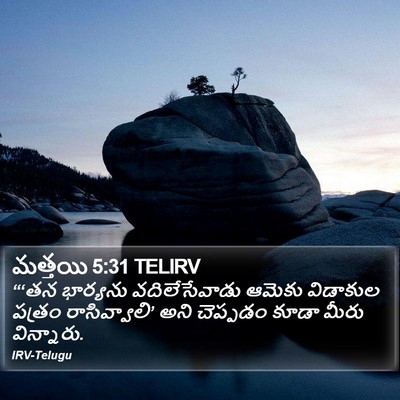మత్తయి 5:31 TELIRV Bible Verse Image