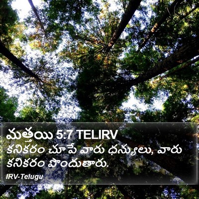 మత్తయి 5:7 TELIRV Bible Verse Image