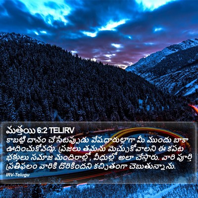 మత్తయి 6:2 TELIRV Bible Verse Image