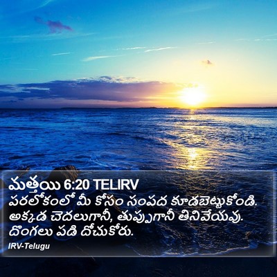 మత్తయి 6:20 TELIRV Bible Verse Image