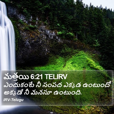 మత్తయి 6:21 TELIRV Bible Verse Image
