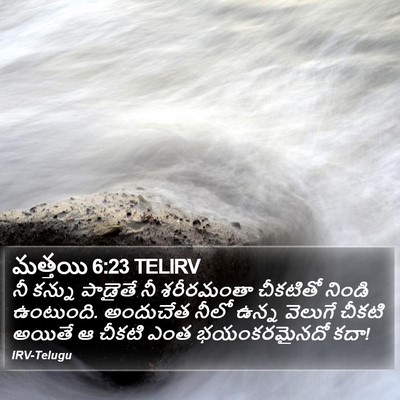మత్తయి 6:23 TELIRV Bible Verse Image