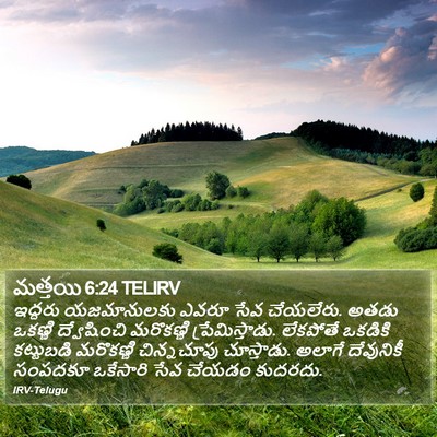 మత్తయి 6:24 TELIRV Bible Verse Image