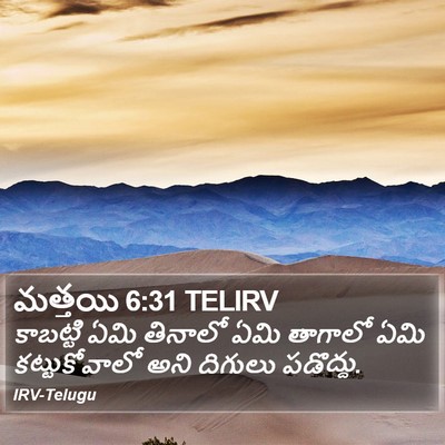 మత్తయి 6:31 TELIRV Bible Verse Image