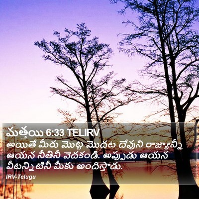 మత్తయి 6:33 TELIRV Bible Verse Image