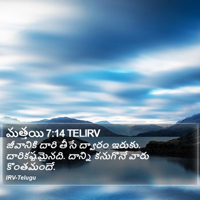 మత్తయి 7:14 TELIRV Bible Verse Image