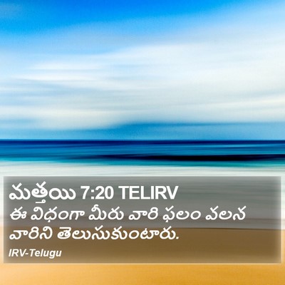 మత్తయి 7:20 TELIRV Bible Verse Image