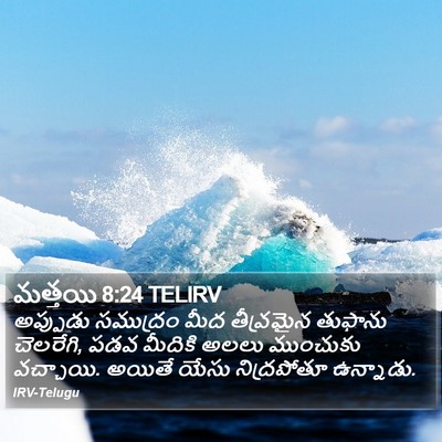 మత్తయి 8:24 TELIRV Bible Verse Image