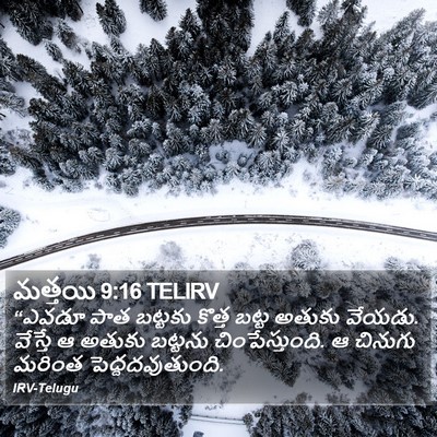 మత్తయి 9:16 TELIRV Bible Verse Image