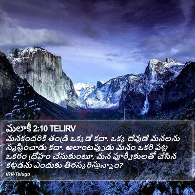 మలాకీ 2:10 TELIRV Bible Verse Image