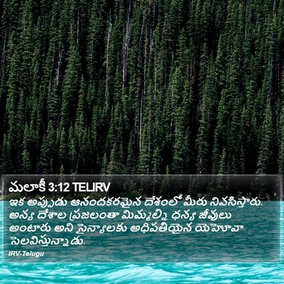 మలాకీ 3:12 TELIRV Bible Verse Image