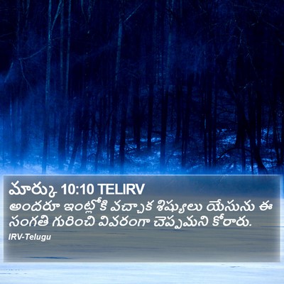 మార్కు 10:10 TELIRV Bible Verse Image