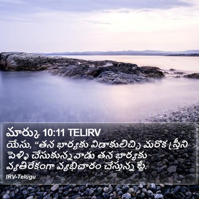 మార్కు 10:11 TELIRV Bible Verse Image