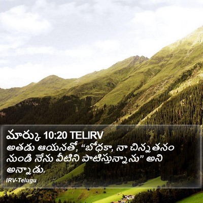 మార్కు 10:20 TELIRV Bible Verse Image